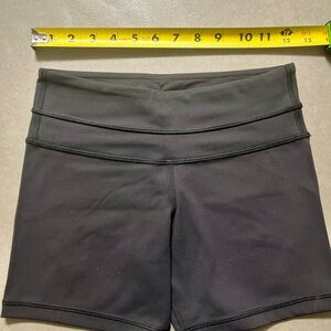 Women's Black Lululemon Athletic Yoga Shorts